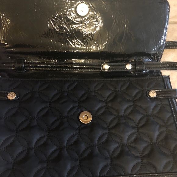 Vera Bradley solid black quilted baguette purse - Picture 5 of 5